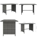 Miniatyrbillede 1 af 5: Havebord 110x70x65 cm polyrattan grå - Spisebord - Spiseborde - Home & Living