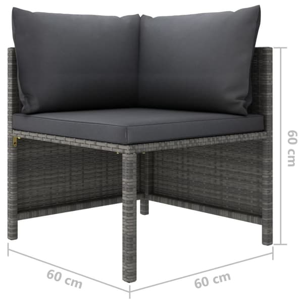 Sofasæt 2 dele med hynder polyrattan grå - Havesofasæt - Sofasæt - Home & Living