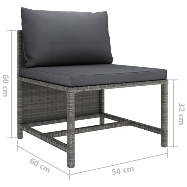 Sofasæt 2 dele med hynder polyrattan grå - Havesofasæt - Sofasæt - Home & Living