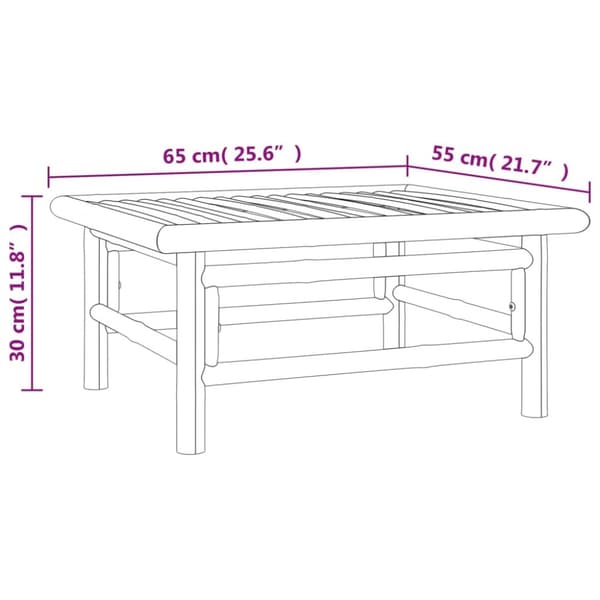 Havebord 65x55x30 cm bambus - Havebord - Haveborde - Home & Living