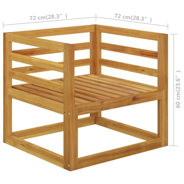 Havestol med cremefarvede hynder massivt akacietræ - Havestol - Havestole - Home & Living