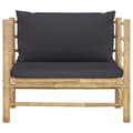 Miniatyrbillede 3 af 7: Havesofa med mørkegrå hynder bambus - Havesofa - Havesofaer - Home & Living