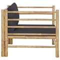 Miniatyrbillede 4 af 7: Havesofa med mørkegrå hynder bambus - Havesofa - Havesofaer - Home & Living