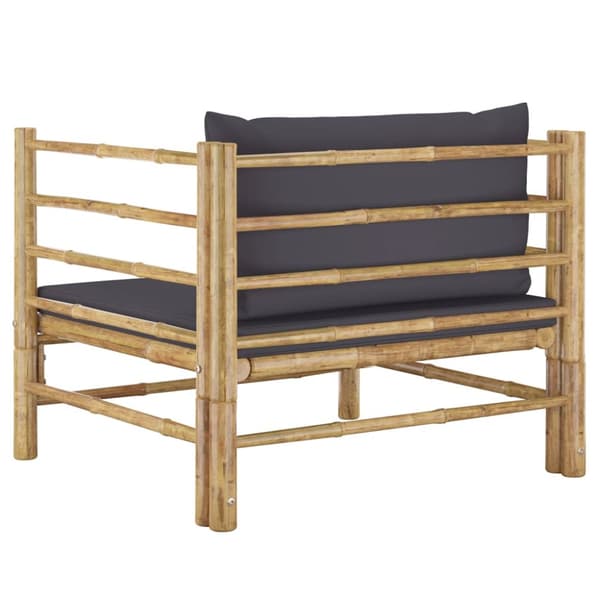 Havesofa med mørkegrå hynder bambus - Havesofa - Havesofaer - Home & Living