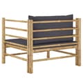Miniatyrbillede 5 af 7: Havesofa med mørkegrå hynder bambus - Havesofa - Havesofaer - Home & Living