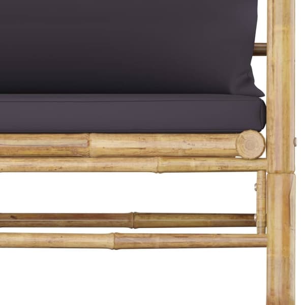 Havesofa med mørkegrå hynder bambus - Havesofa - Havesofaer - Home & Living