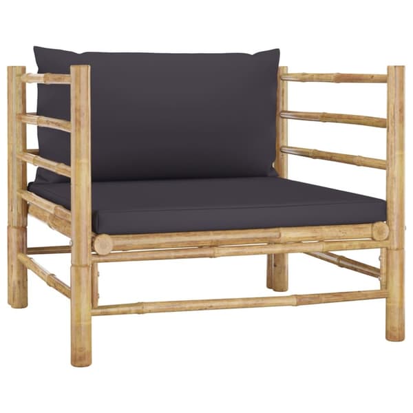 Havesofa med mørkegrå hynder bambus - Havesofa - Havesofaer - Home & Living