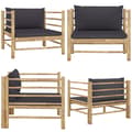 Miniatyrbillede 1 af 7: Havesofa med mørkegrå hynder bambus - Havesofa - Havesofaer - Home & Living