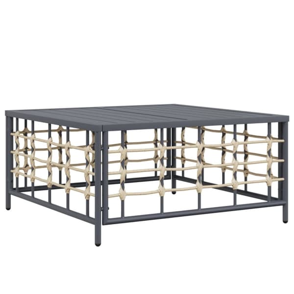 Havebord 70x70x34 cm polyrattan antracitgrå - Havebord - Haveborde - Home & Living