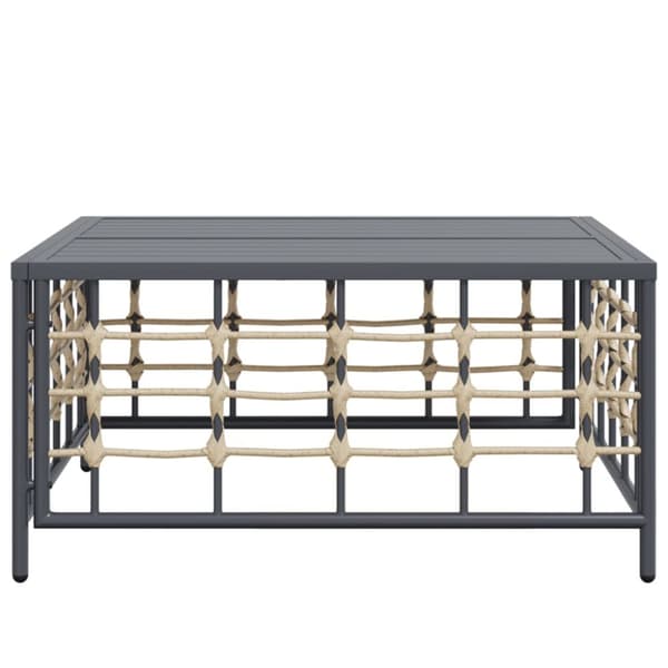 Havebord 70x70x34 cm polyrattan antracitgrå - Havebord - Haveborde - Home & Living