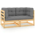 Miniatyrbild 2 av 11: Trädgårdssoffa 2-sits med dynor massiv furu - 2-sits Soffa - 2-sits Soffor - Home & Living