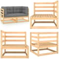 Miniatyrbild 1 av 11: Trädgårdssoffa 2-sits med dynor massiv furu - 2-sits Soffa - 2-sits Soffor - Home & Living