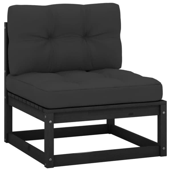 Midterdel til havesofa m. Antracitgrå hynder massivt fyrretræ - Midterdel Til Havesofa - Midterdele Til Havesofa - Home & Living