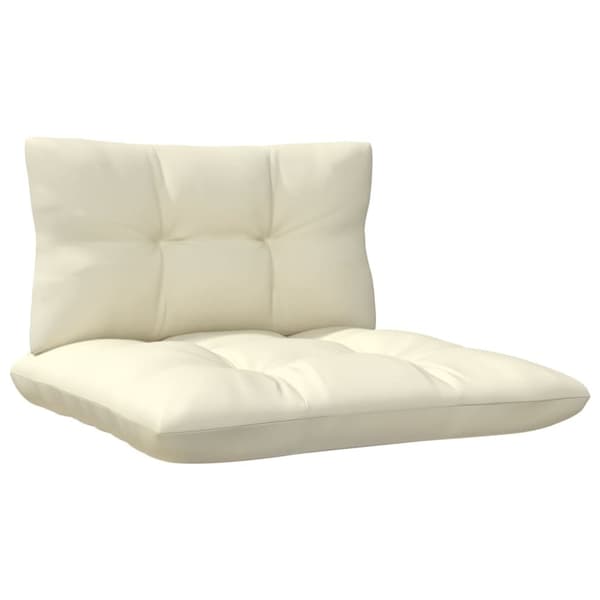 Midtermodul til havesofa cremefarvede hynder massivt fyrretræ - Midterdel Til Havesofa - Midterdele Til Havesofa - Home & Living