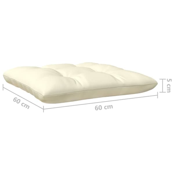 Midtermodul til havesofa cremefarvede hynder massivt fyrretræ - Midterdel Til Havesofa - Midterdele Til Havesofa - Home & Living
