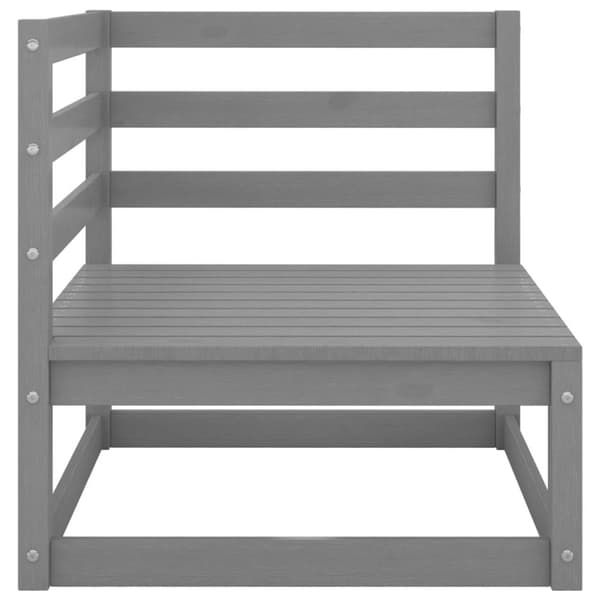 Loungesæt til haven 2 dele med hynder massivt fyrretræ grå - Haveloungesæt - Loungesæt Til Haven - Home & Living