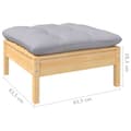 Miniatyrbillede 8 af 9: 2-personers havesofa med grå hynder massivt fyrretræ - 2-personers Havesofa - 2-personers Havesofaer - Home & Living