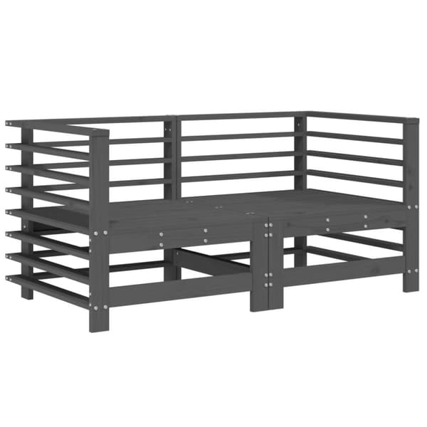 Kulmasohvat tyynyillä 2 kpl harmaa täysi mänty - Kulmasohva - Kulmasohvat - Home & Living