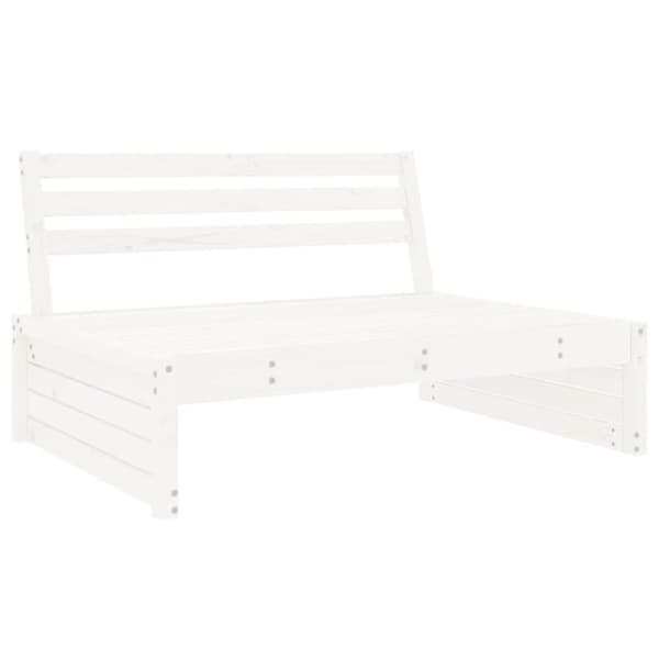 Midtermodul til sofa 120x80 cm massivt fyrretræ hvid - Midtermodul Til Havesofa - Midtermoduler Til Havesofa - Home & Living