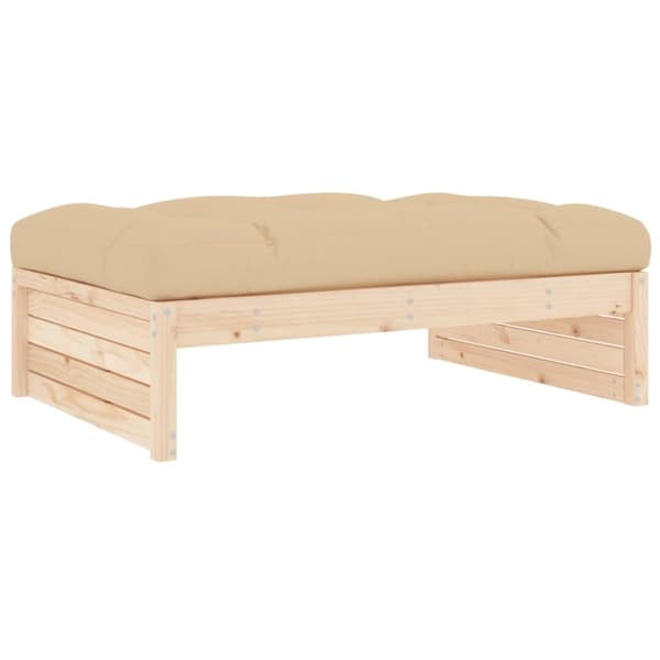 Udendørs fodskammel 120x80 cm massivt fyrretræ - Haveskammel - Haveskamler - Home & Living