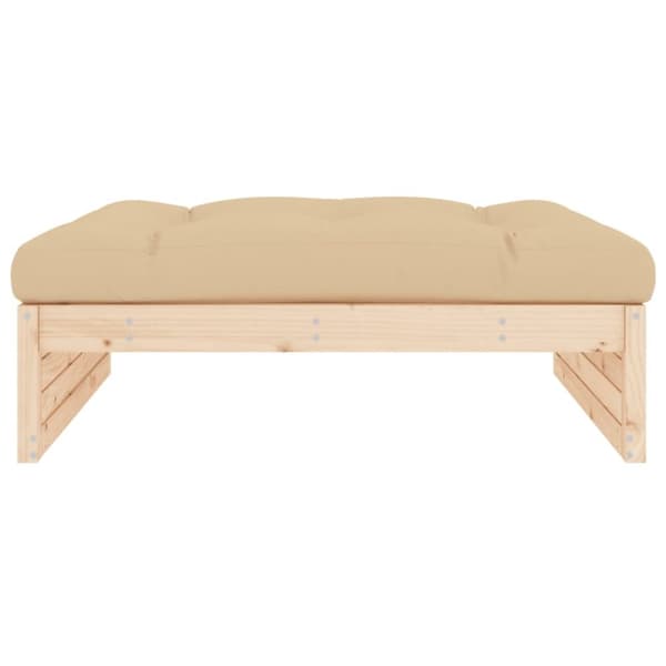 Udendørs fodskammel 120x80 cm massivt fyrretræ - Haveskammel - Haveskamler - Home & Living