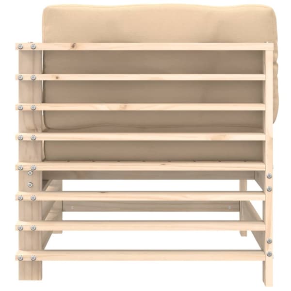 Hörnsektion till soffa med dynor massiv furu - Hörnsoffa - Hörnsoffor - Home & Living