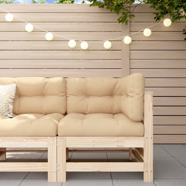 Hörnsektion till soffa med dynor massiv furu - Hörnsoffa - Hörnsoffor - Home & Living