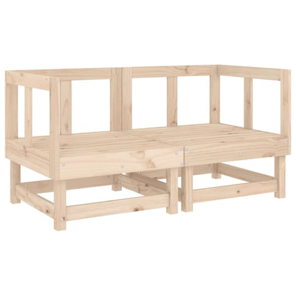 Hjørnemoduler til havesofa 2 stk. Med hynder massivt fyrretræ - Hjørnemodul - Hjørnemoduler - Home & Living