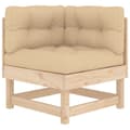Miniatyrbillede 5 af 11: Hjørnemoduler til havesofa 2 stk. Med hynder massivt fyrretræ - Hjørnemodul - Hjørnemoduler - Home & Living