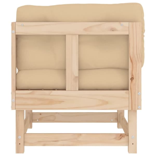 Hjørnemoduler til havesofa 2 stk. Med hynder massivt fyrretræ - Hjørnemodul - Hjørnemoduler - Home & Living