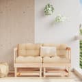 Miniatyrbillede 2 af 11: Hjørnemoduler til havesofa 2 stk. Med hynder massivt fyrretræ - Hjørnemodul - Hjørnemoduler - Home & Living