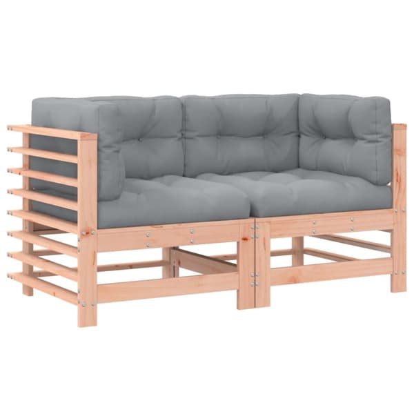 Hjørnemoduler til sofa 2 stk. Med hynder massivt douglasgran - Hjørnemodul - Hjørnemoduler - Home & Living