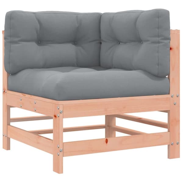 Hjørnemoduler til sofa 2 stk. Med hynder massivt douglasgran - Hjørnemodul - Hjørnemoduler - Home & Living