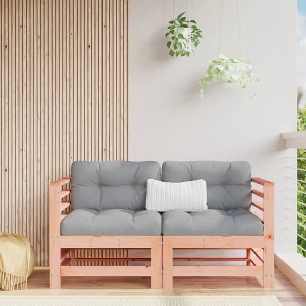 Hjørnemoduler til sofa 2 stk. Med hynder massivt douglasgran - Hjørnemodul - Hjørnemoduler - Home & Living