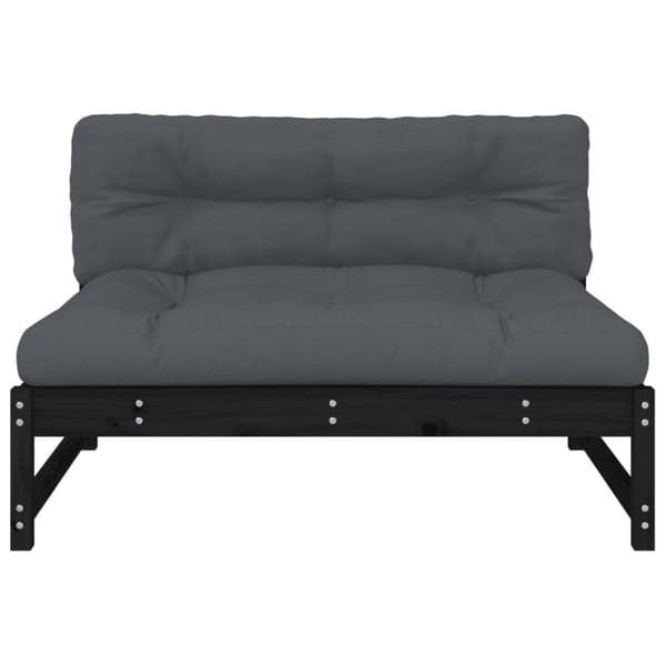 Keskisohva musta 120x80 cm täysi mänty - Keskisohva - Keskisohvat - Home & Living