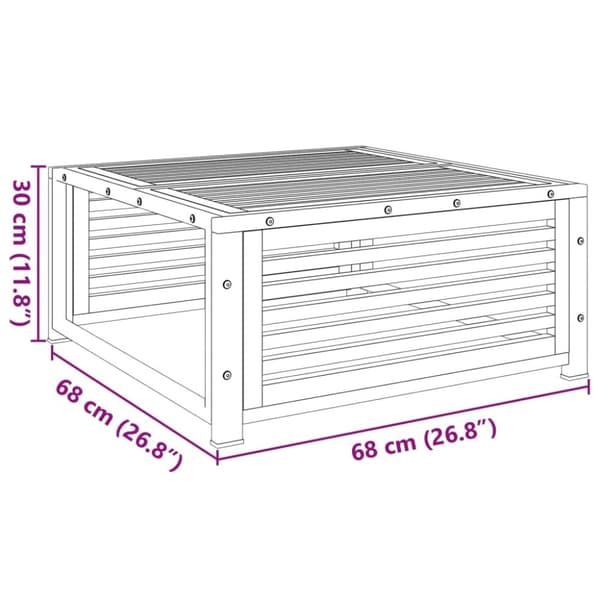 vidaXL havebord 68x68x30 cm massivt akacietræ