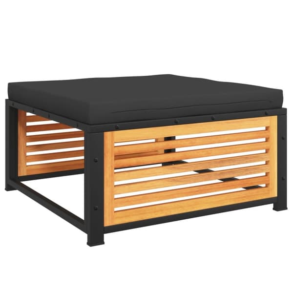 vidaXL haveskammel med hynde 68x68x30 cm massivt akacietræ