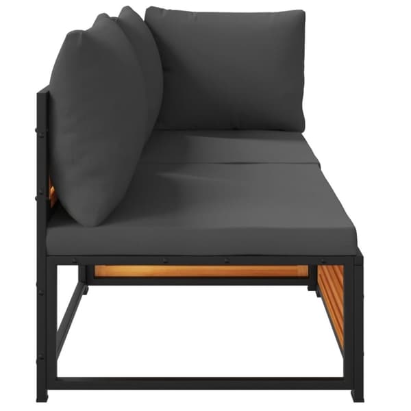 vidaXL Hagesofa med puter 2-seters heltre akasie