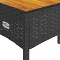 Miniatyrbild 11 av 11: vidaXL Trädgårdsbänk 2-sits med dynor och bord svart konstrotting