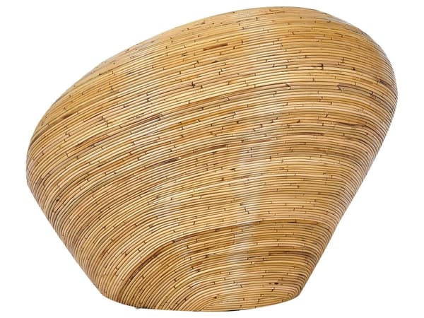 Trädgårdssoffgrupp Naturrotting med Sittdynor Beige 4-sits Fåtöljer Inomhus Utomhus Boho Stil