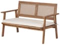 Miniatyrbild 7 av 11: Trädgårdssoffgrupp Ljust Certifierat Akaciaträ Ljusbeige Dynor 4-sits Modern Design Utomhus Samtalsgrupp