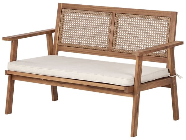 Trädgårdssoffgrupp Ljust Certifierat Akaciaträ Ljusbeige Dynor 4-sits Modern Design Utomhus Samtalsgrupp