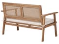 Miniatyrbild 8 av 11: Trädgårdssoffgrupp Ljust Certifierat Akaciaträ Ljusbeige Dynor 4-sits Modern Design Utomhus Samtalsgrupp