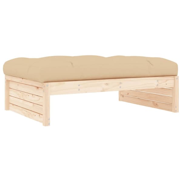 Fotpall för trädgården 120x80 cm massiv furu