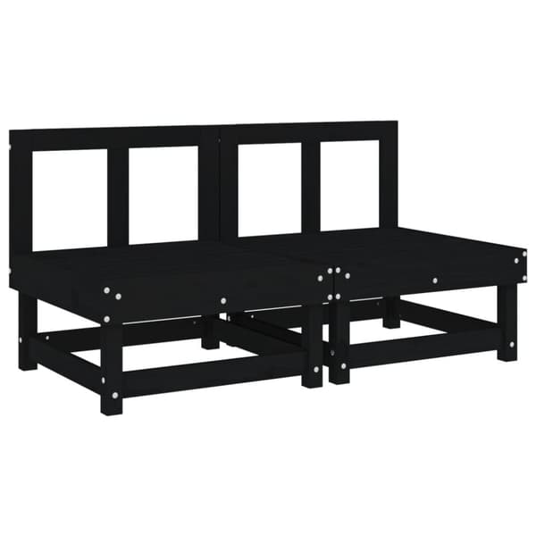 Mittensoffor 2 st svart massiv furu