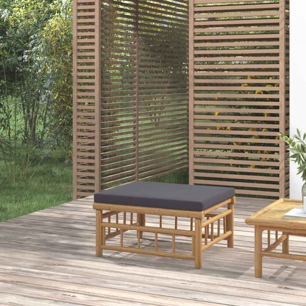 Pall för trädgården med mörkgrå dyna bambu