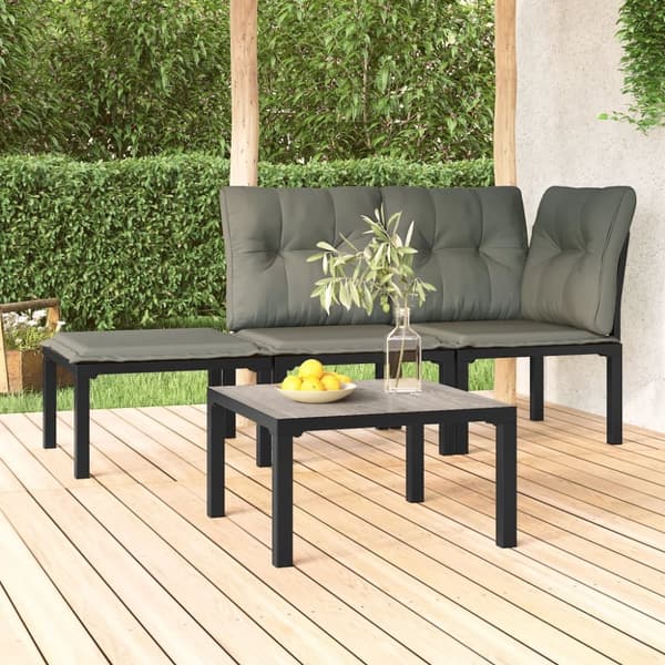 Loungebord grå 55x55x31 cm DPC och stål