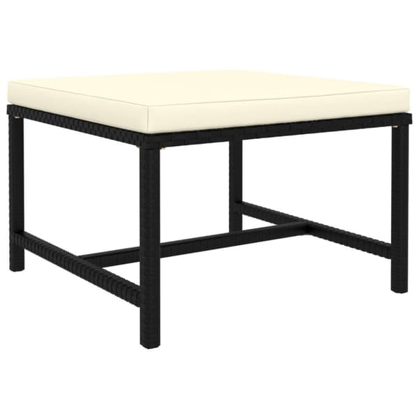 Fotpall till modulsoffa med dyna svart konstrotting