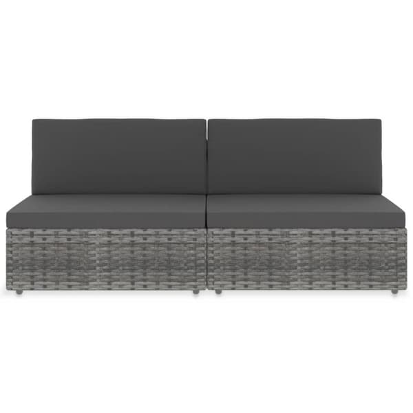 Modulsoffa 2-sits konstrotting grå