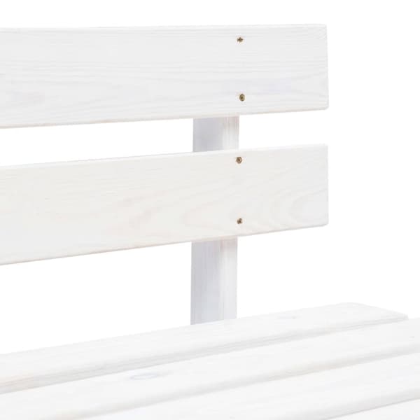 Mittensektion till pallsoffa vit impregnerad furu